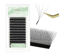 Natuhana Extension Ciglia W Forma 3D 4D 5D 6D 7D 8D 0.07 C D L LU Curl 8-15mm Classico Ciglia Ciuffetti Naturali Premade Fan Eyelash Extensions Volume Russo Professionale