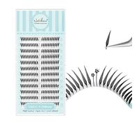 Natuhana Flying Comic Spire Ciglia Ventagli Blend Anime Manga Individuale Lashes Prefabbricato Fan Volume Russo Eyelash Extension Professionale(0.07 C,9-15mm)