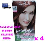 NATUR COLOR GREEN 9R BIONDO CHIARISSIMO RAMATO Reneè Blanche kit 4 pezzi