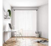 NATUR FUTURE Tenda Store Webstore semitrasparente con fettuccia arricciata e chiusura in piombo, colore bianco, in diverse dimensioni (altezza x larghezza 230 x 200 cm)