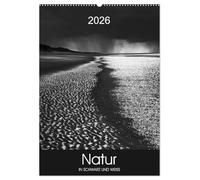 Natur in Schwarz und Weiß (Wandkalender 2026 DIN A2 hoch), CALVENDO Monatskalender: Beeindruckende Natur in Schwarz-Weiß Umsetzung.