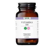 Natur Integratore Vitamina D3 colecalciferolo vegana, 90 capsule