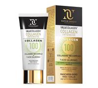 NATUR UNIQUE Ialucollagen Intensive Collagen | Maschera Collagene Viso con Collagen 100 Complex e 7 Acidi Ialuronici | Maschere per il Viso e Collo Antietà Rigeneranti, Skincare Illuminante 75ml