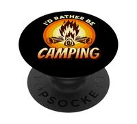Natura All'aperto Wilderness Falò Preferirei essere campeggio PopSockets PopGrip Adesivo