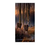 Natura animali selvatici cervi porta d'ingresso copertine banner porta di benvenuto grande sfondo divertente banner decorazioni per appendere interni ed esterni e buoni regali di primavera per gli