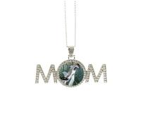 Natura Antartico pinguino scienza immagine regalo per la festa della mamma per mamma, nonna nonna collana gioielli di compleanno, Medio