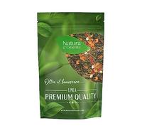 NATURA D’ORIENTE Tè Verde Arancia e Vaniglia 100g - Tè Sencha Sfuso Aromatizzato con Scorza d’Arancia, Vaniglia e Spezie - Aromi Naturali.