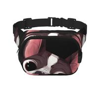 Natura del Boston Terrier, Marsupio quadrato a doppio strato, borsa da viaggio, marsupio casual