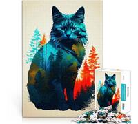 Natura del gatto Puzzle 1000 pezzi per adolescenti Aiuta il cervello ad allenare i giocattoli che creano dipendenza per coltivare la pazienza gioco di sfida unico 38x26cm
