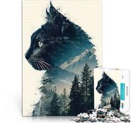 Natura del gatto Puzzle da 1000 pezzi per adolescenti Giocattoli che creano dipendenza e sfidano l'intelligenza del cervello Collezione di artisti, Belle arti 38x26cm
