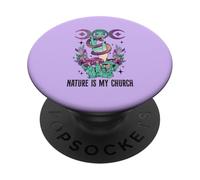 Natura è Chiesa Celtica Serpente Luna Grafica Cristallo PopSockets PopGrip Adesivo