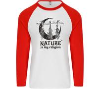Natura È il Mio Religion Halloween Strega Uomo L/S Baseball T-Shirt