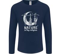 Natura È il Mio Religion Strega Halloween Uomo Maniche