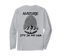 Natura È Nel Mio DNA All'aperto Campeggio Escursionisti Alpinismo Maglia a Manica