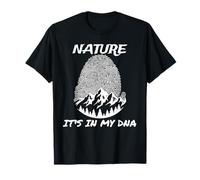 Natura È Nel Mio DNA All'aperto Campeggio Escursionisti Alpinismo Maglietta