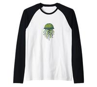 Natura estetica della Creatura del Mare Profondo dell'Oceano retrò delle Meduse Maglia con Maniche Raglan