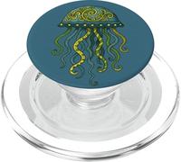 Natura estetica della creatura del mare profondo dell'oceano retrò delle meduse PopSockets PopGrip per MagSafe