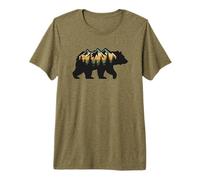 Natura Foresta Montagne Fauna Selvatica Alberi Animali Maglietta Premium
