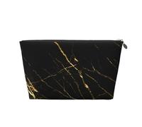 Natura in marmo nero dorato, Borsa da toilette Borsa per trucco Borsa per cosmetici Borsa da toilette da viaggio portatile