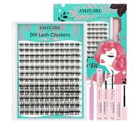 Natura Kit Ciglia Extension Ciuffetti Ciglia Finte Kit 144 pezzi D Curl Ciglia Finte Lash Clusters Lash Bond e Seal,Glue Remover Pinzette Lash Applicator Tool (Starlash Whispers,D-mix-8-16mm Kit)