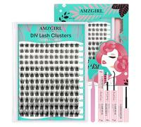 Natura Kit Ciglia Extension Ciuffetti Ciglia Finte Kit 144 pezzi D Curl Ciglia Finte Lash Clusters Lash Bond e Seal,Glue Remover Pinzette Lash Applicator Tool (Misty Veil,D-mix-8-16mm Kit)