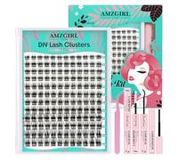 Natura Kit Ciglia Extension Ciuffetti Ciglia Finte Kit 144 pezzi D Curl Ciglia Finte Lash Clusters Lash Bond e Seal,Glue Remover Pinzette Lash Applicator Tool (Morning Sakura,D-mix-8-16mm Kit)