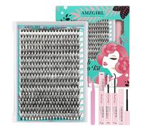 Natura Kit Ciglia Extension Ciuffetti Ciglia Finte Kit 320 pezzi 40D D Curl Ciglia Finte Lash Clusters Lash Bond e Seal,Glue Remover Pinzette Lash Applicator Tool（D-mix8-18mm Kit）