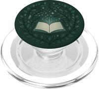 Natura letteraria estetica topo di biblioteca grafica con pagine magiche PopSockets PopGrip per MagSafe