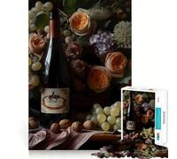 Natura morta con formaggio - Puzzle da 1000 pezzi per adolescenti - Gioco di pensiero e divertimento condiviso - Bordo preciso - Articolo con desiderio di Babbo Natale 38x52cm