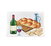 Natura Morta Vino Pane Puzzle di Legno Adulti Puzzle Giocattolo 1000 Pezzi Puzzle per Famiglia 29.5×19.7 cm