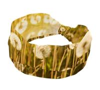 Natura Realistico Campo di Dente di Leone al Sole Ampie Fasce per le Donne Antiscivolo Turbante Fascia Elastica Fascia per Capelli Yoga Fascia per Capelli Sudore Sport Allenamento Headwrap