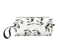 Natura stile acquerello ramo d'ulivo, Borsa per il trucco Borsa per cosmetici Borsa da toilette da viaggio portatile Borsa per trucco Organizer