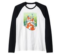 Natura volpe volpi caro amante degli animali selvatici Maglia con Maniche Raglan