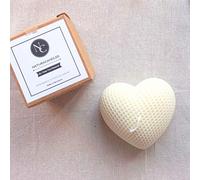 NaturaCandles - Candela profumata a forma di cuore. Design originale. 100% artigianale. Perfetto come regalo, decorazione o per occasioni speciali. (FRESH WHITE)