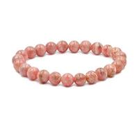 Natural AAA Argentina Rodocrosite Tratto Braccialetto | 7-7.5” Lunghezza Rodocrosite Bracciale Gemstone Bracciale | Bracciale Unisex | Perline Figura Rotonda 6mm | Uomini Braccialetto di Perline