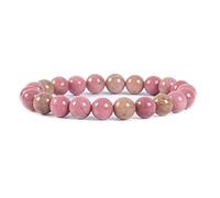 Natural AAA Rosa Rodocrosite Tratto Braccialetto | 7-7.5? Lunghezza del Braccialetto Rodocrosite Bracciale Gemstone | Bracciale Unisex | 10mm Figura Rotonda | Gli Uomini del Braccialetto bordati