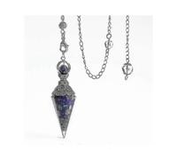 Natural Amethyst Crystal Hexagonal Pendulum Necklace for Dowsing, Chakra Balancing And Spiritual Healing - 6 Facet Gemstone Design