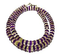 Natural AMETHYST~LEMON TOPAZ roundelle smooth Beads 6-7 MM 15 inch long string jewelry making gemstone beads for necklace bracelet