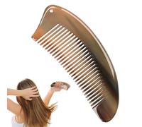 Natural Anti-Static Horn Comb - Corno Combs For Women, Brush | Handmade Health Care Massage For Scalp Dry Hair Wide Tooth Bone Detangling Head Circulation Smooth Grooming Wellness Beauty Tool Gift.