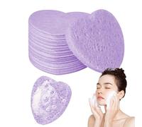 Natural Beauty Pads - Strumenti per la cura della pelle a forma di cuore | Spugne per il viso per la rimozione del trucco, routine di lavaggio quotidiano, uso cosmetico, trattamento spa, supporto