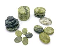 Natural Beauty Salon Essential Oil Massage Stone Green Jade Guasha Health Beauty Tool 1Pcs (Color : 3cm)