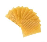 Natural Beeswax Foundation Sheets 10-Pack 13.2x9cm(Chinese) | pure beeswax, 13.2x9cm size, optimal comb start, safe for bees, yellow natural color