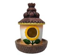 Natural Bird Box Case - Decorative Appendere Piccoli Uccelli Casa | Giardino Mile Beach Cappello Semi di Uccelli Feeder | Casetta Decorativa per Giardino Esterno, Terrazza Decorazione