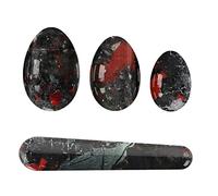 Natural Blood Stone Yoni Egg and Wand Muscle Kegel Exerciser Muscoli che stringono la palla da massaggio, forato senza scatola decorazione della stanza (Color : Undrilled No Box)