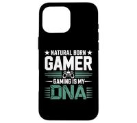 Natural Born Gamer Gaming è la mia citazione del DNA Custodia per iPhone 16 Pro Max