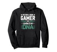 Natural Born Gamer Gaming è la mia Citazione del Dna Felpa con Cappuccio