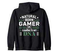 Natural Born Gamer Gaming è la mia Citazione del Dna Felpa con Cappuccio