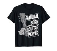 Natural Born Guitar Player Regalo strumento per chitarrista Maglietta