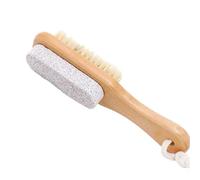 Natural Bristle Foot Massage Brush Two-sided Pumice Stone Cleaning Exfoliating Dead Skin Pedicure Tools per piedi e mani