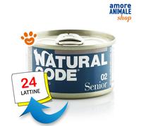 Natural Code 02 Cat Senior al Tonnetto Cibo Umido Gatti Lattina da 85 gr